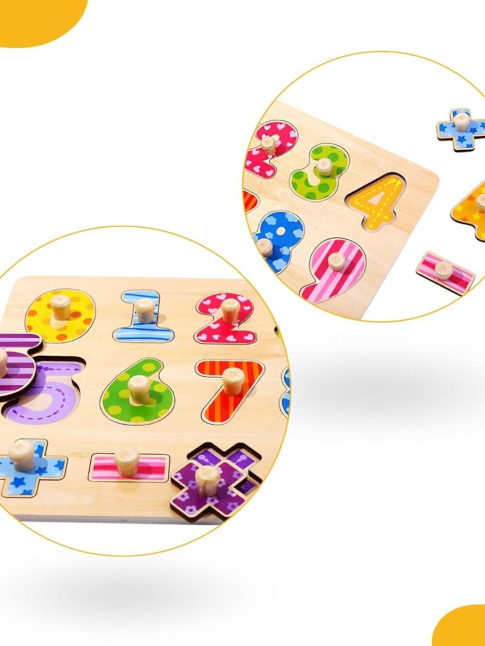 Montessori Wooden Number Puzzle, Toddler Math Matching Learning Toy - Picture 9 of 9